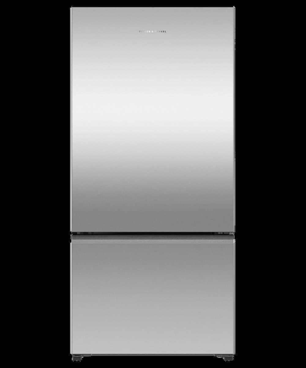 Fisher & Paykel - 32 in. Wide 18.2 Cu. Ft. Bottom Mount Freezer Freestanding Refrigerator with Ice - Stainless Steel