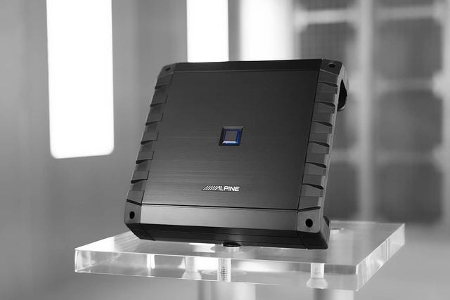 Front. Alpine - S-Series Class D Mono Amplifier with Variable Crossovers - Black.
