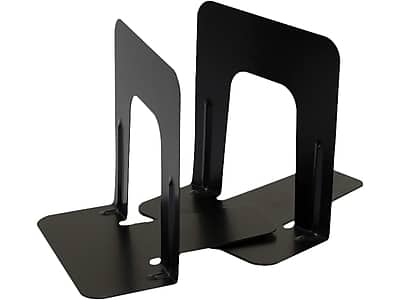 Front. Officemate - Steel Book Ends, 5"H - Black.