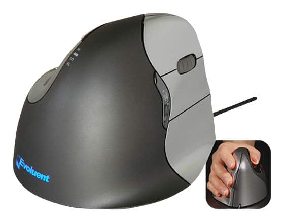 Prestige - Evoluent VM4 Vertical Right-Handed Mouse - Gray