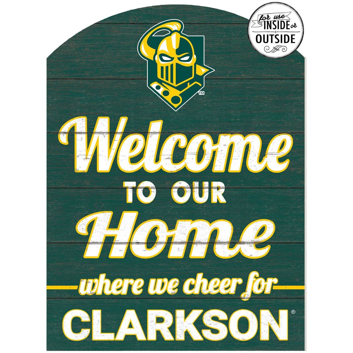 Jardine - Clarkson Golden Knights 16'' x 22'' Indoor/Outdoor Marquee Sign - Green