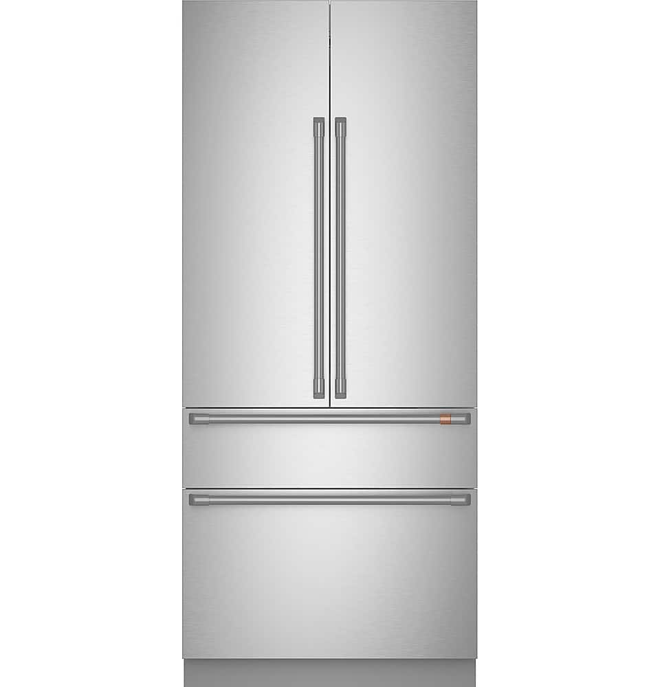 Café - 36 in. Wide 20.2 Cu. Ft.Built-In 4-Door French Door Smart Refrigerator with Bottom Freezer - Stainless Steel