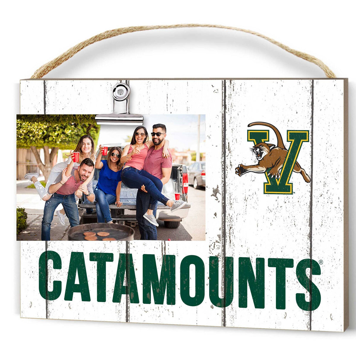 Jardine - Vermont Catamounts 8" x 10" Weathered Clip It Frame - White