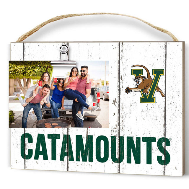 Front. Jardine - Vermont Catamounts 8" x 10" Weathered Clip It Frame - White.