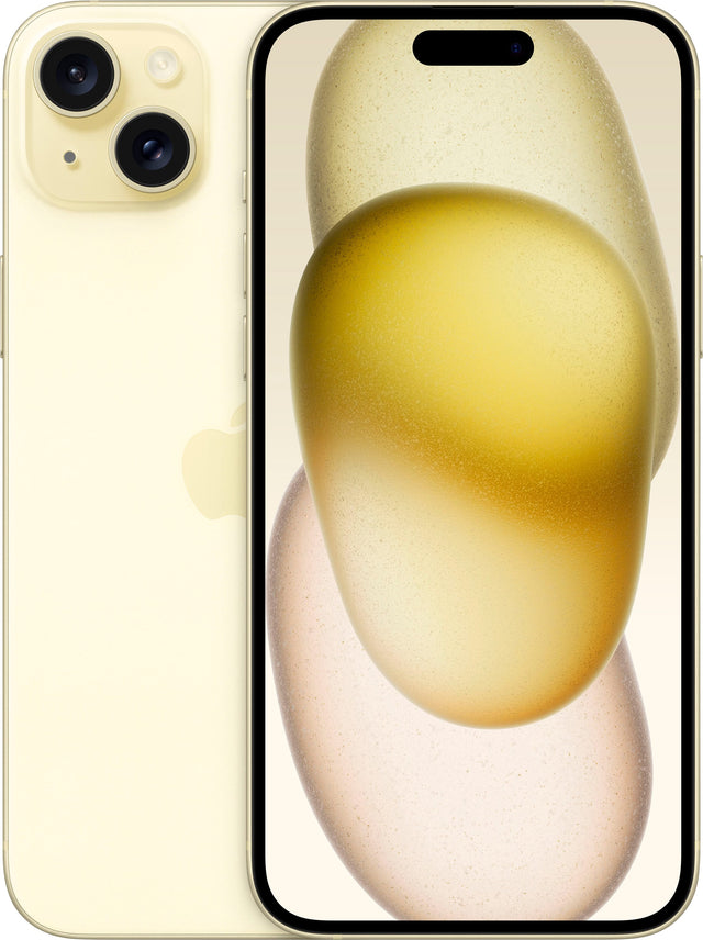 Front. Apple - iPhone 15 Plus A2847 (Fully Unlocked) 128GB - Yellow.