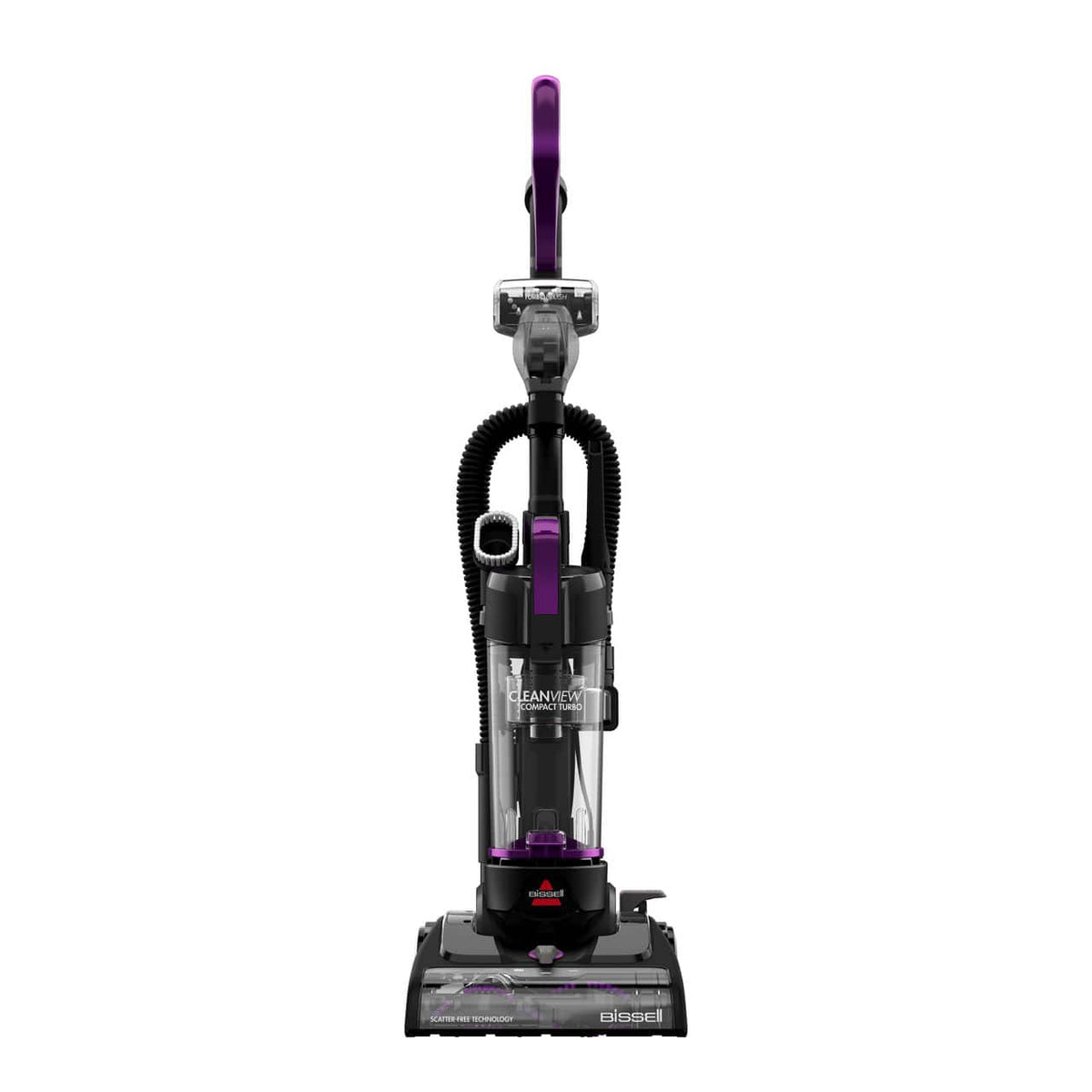 BISSELL - CleanView Compact Turbo Upright Vacuum - Black / Grapevine Purple