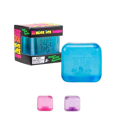 Schylling - NeeDoh Nice Ice Baby Sensory Squeeze Toy, Super Solid Squish, 1.25", Ages 3+, 1 Pack - Multicolor