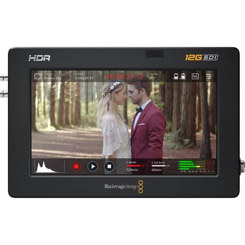 Blackmagic Design - Video Assist 5" 12G-SDI/HDMI HDR Recording Monitor - Black