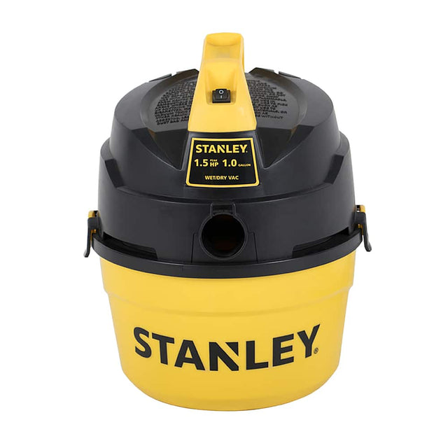 Front. Stanley - SL18101P-1H 1gallon 1.5HP portable poly series wet and dry vacuum cleaner - yellow.