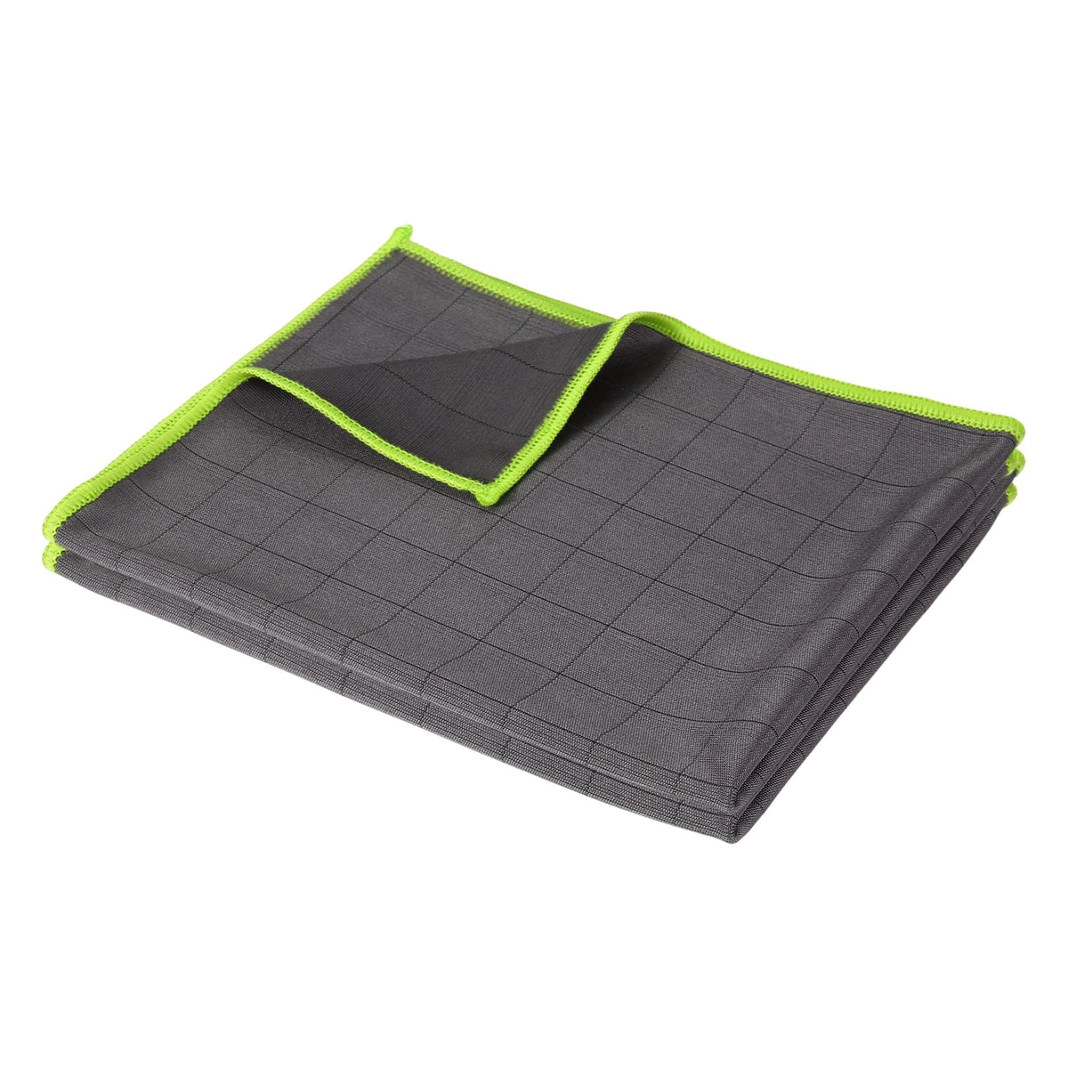 Unique Bargains - 20x16 Inches Carbon Microfiber Cloth, 2pcs Ultra Absorbent Lint Free Towel for Glass, Mirror, Kitchen, Cars, Dish - Green