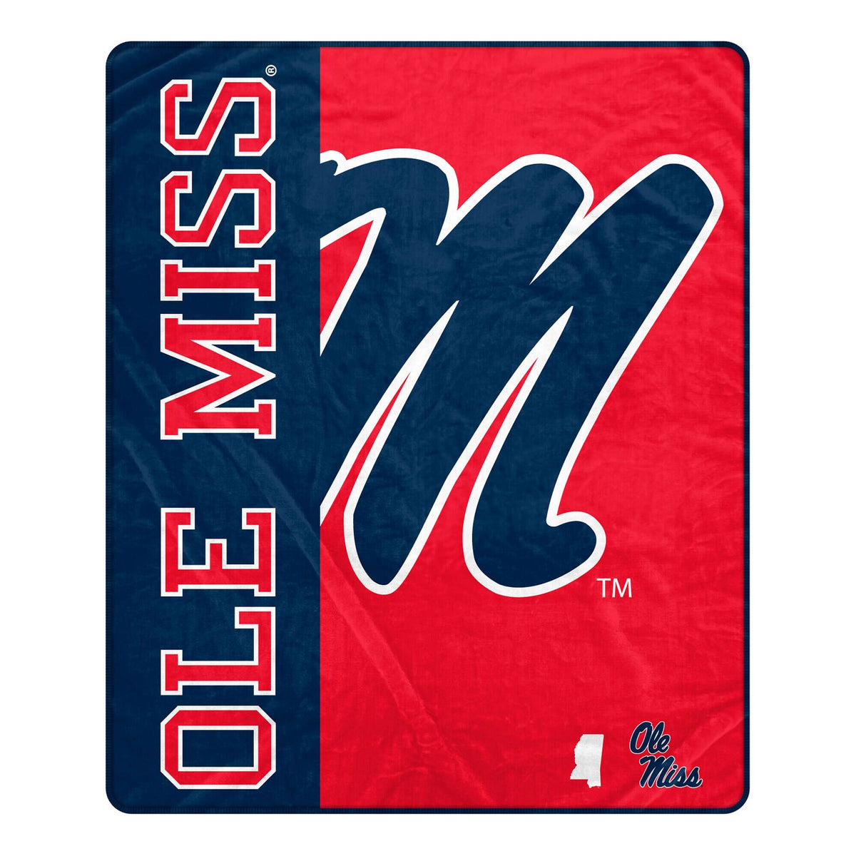 Pegasus - Ole Miss Rebels 50" x 60" Endzone Ultra Soft Throw Blanket - Multicolor