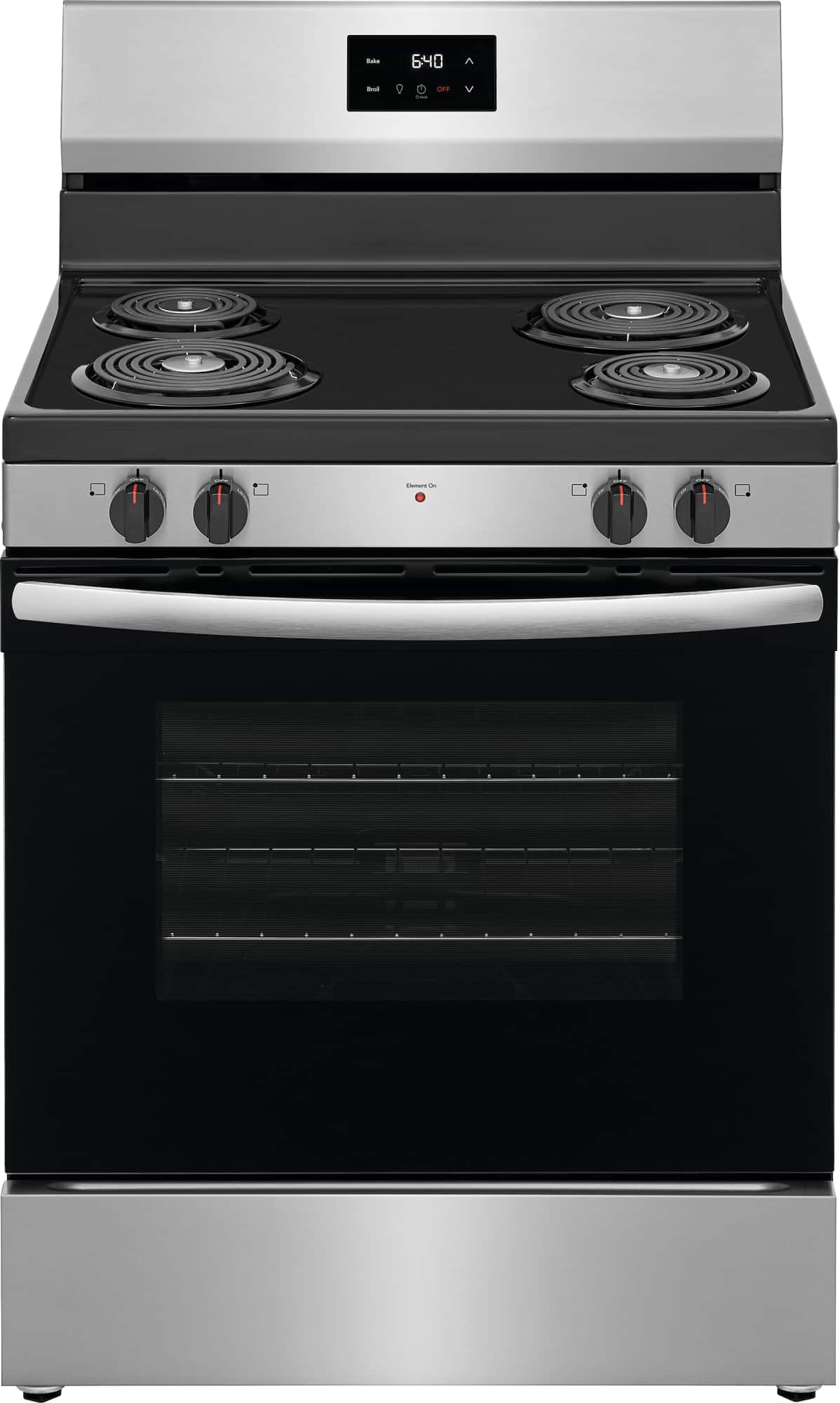 Frigidaire - 30 in. Wide 4 elements 5.3 Cu. Ft. 30" Electric Range - Stainless Steel