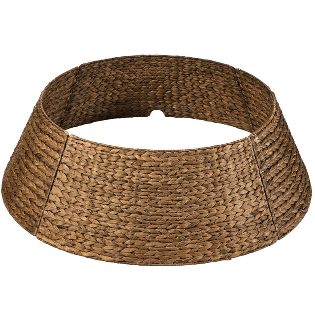 Front. Best Choice Products - Best Choice Products 36in Woven Hyacinth Christmas Tree Collar, Tree Skirt Accessory w/ Cord Cut-Out - Chestnut - Chestnut – Classic Weave.