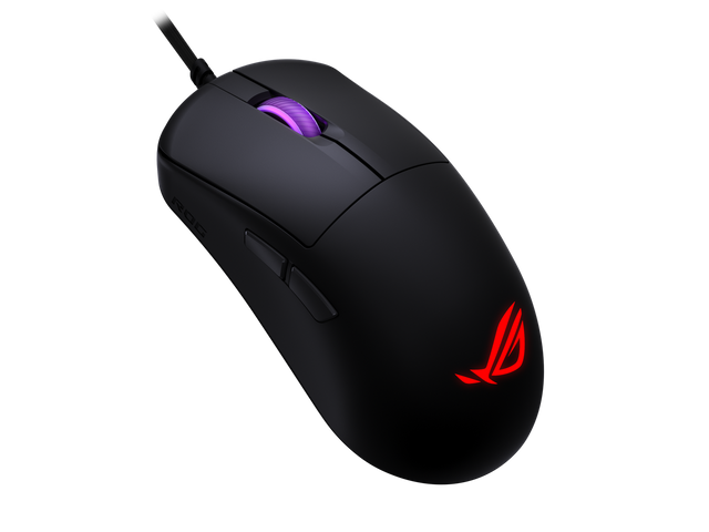 Front. ASUS - ASUS ROG Harpe Mini Core Mouse - Wired, 12K DPI, 52g, Right-Handed, Compact, Black - Black.