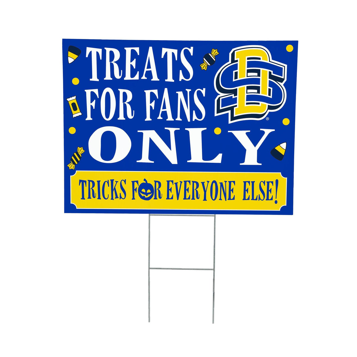 Evergreen Enterprises - South Dakota State Jackrabbits 18" x 24" Halloween Treats Outdoor Yard Sign - Multicolor