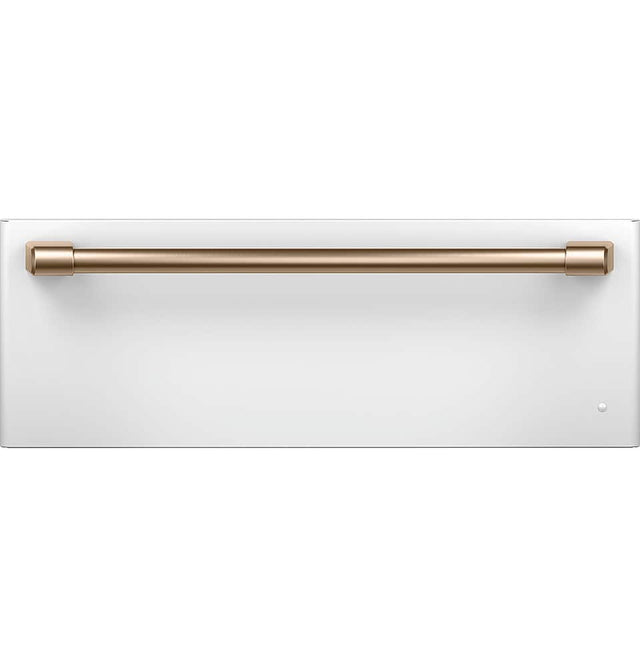 Front. Café - 30" Warming Drawer, Customizable - Matte White.