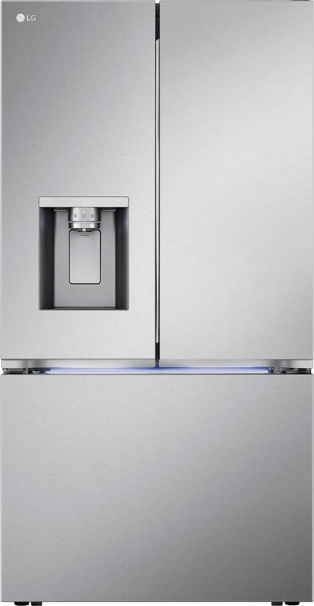 LG - 36-in Wide Counter-Depth MAX 25.5 Cu. Ft. French Door Smart Refrigerator with Four Kinds of Ice - Stainless Steel