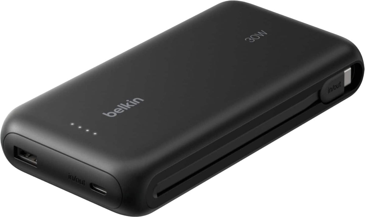 Belkin - Gaming Power Bank 20K with USB-C Cable, 30W Fast Charge for Switch 2, iPhone 16, Android, Tablets - Black