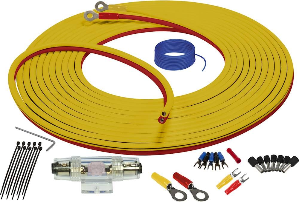 Stinger - 4GA Marine Amplifier Power Installation Kit - Yellow/Red