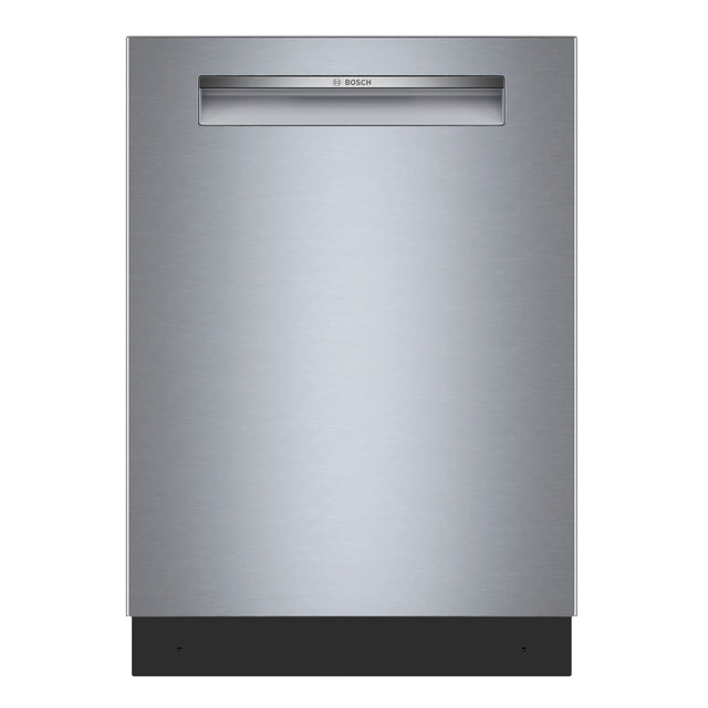 Front. Bosch - 300 Series 24" Top Control Smart Built-In Tub Dishwasher with 3rd Rack and Zone Wash, 46 dBA - Stainless Steel.