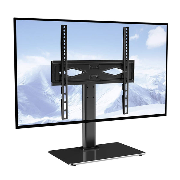 VEVOR - TV Stand Mount, Swivel Universal TV Stand for 32 to 55 inch TVs, Height Adjustable Portable Floor TV Stand - Black