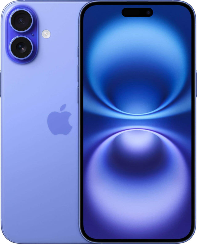 Front. Apple - Pre-Owned Excellent iPhone 16 5G 512GB - Apple Intelligence - (Unlocked) - Ultramarine.