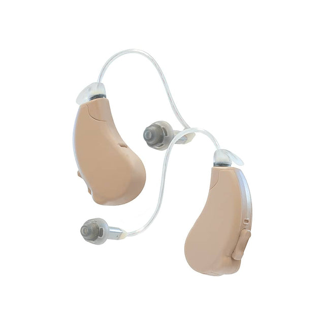 Front. Lucid Hearing - OTC Engage Premium Hearing Aids Android - Beige.