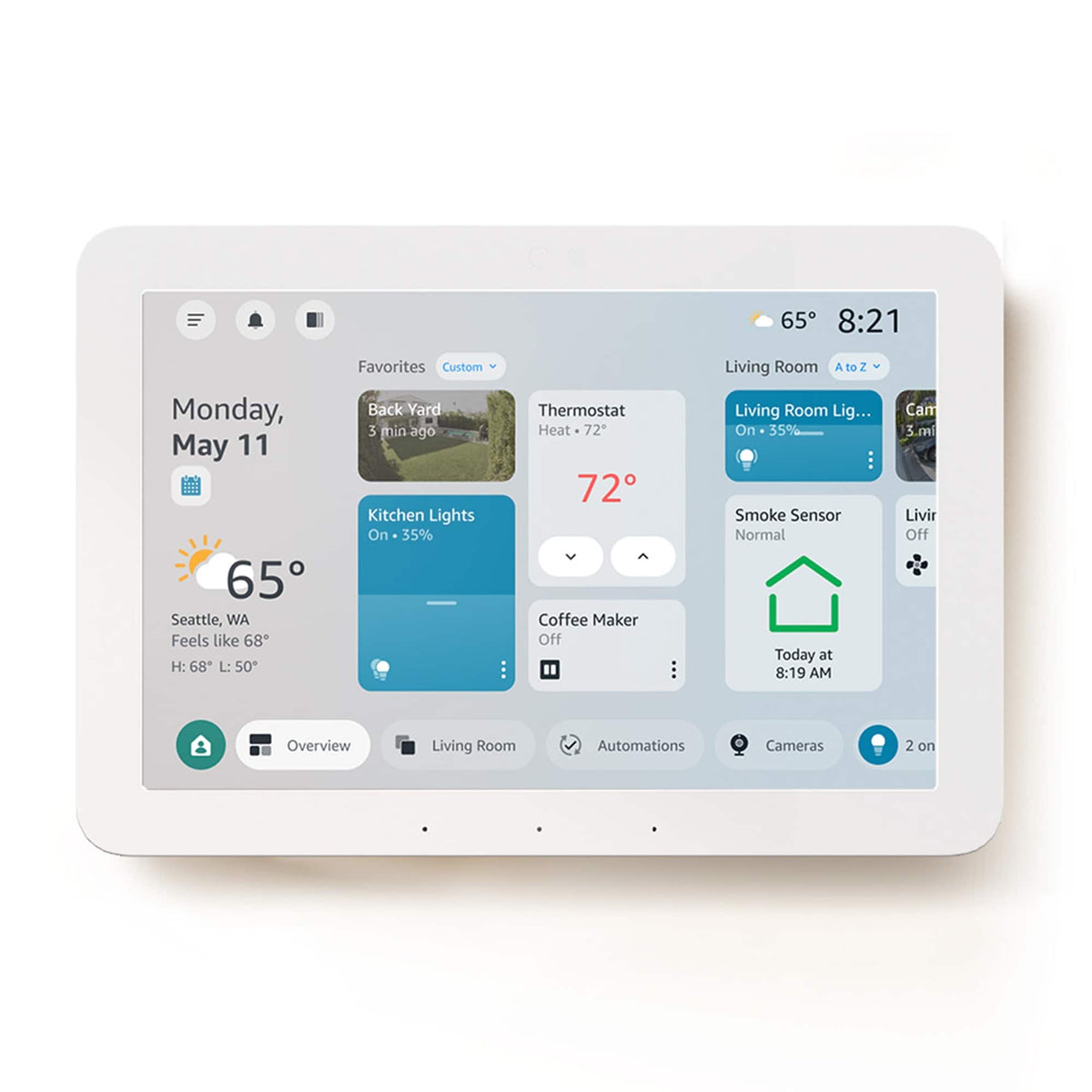 Amazon - Echo Hub Smart Home Control Panel with Alexa+ - White