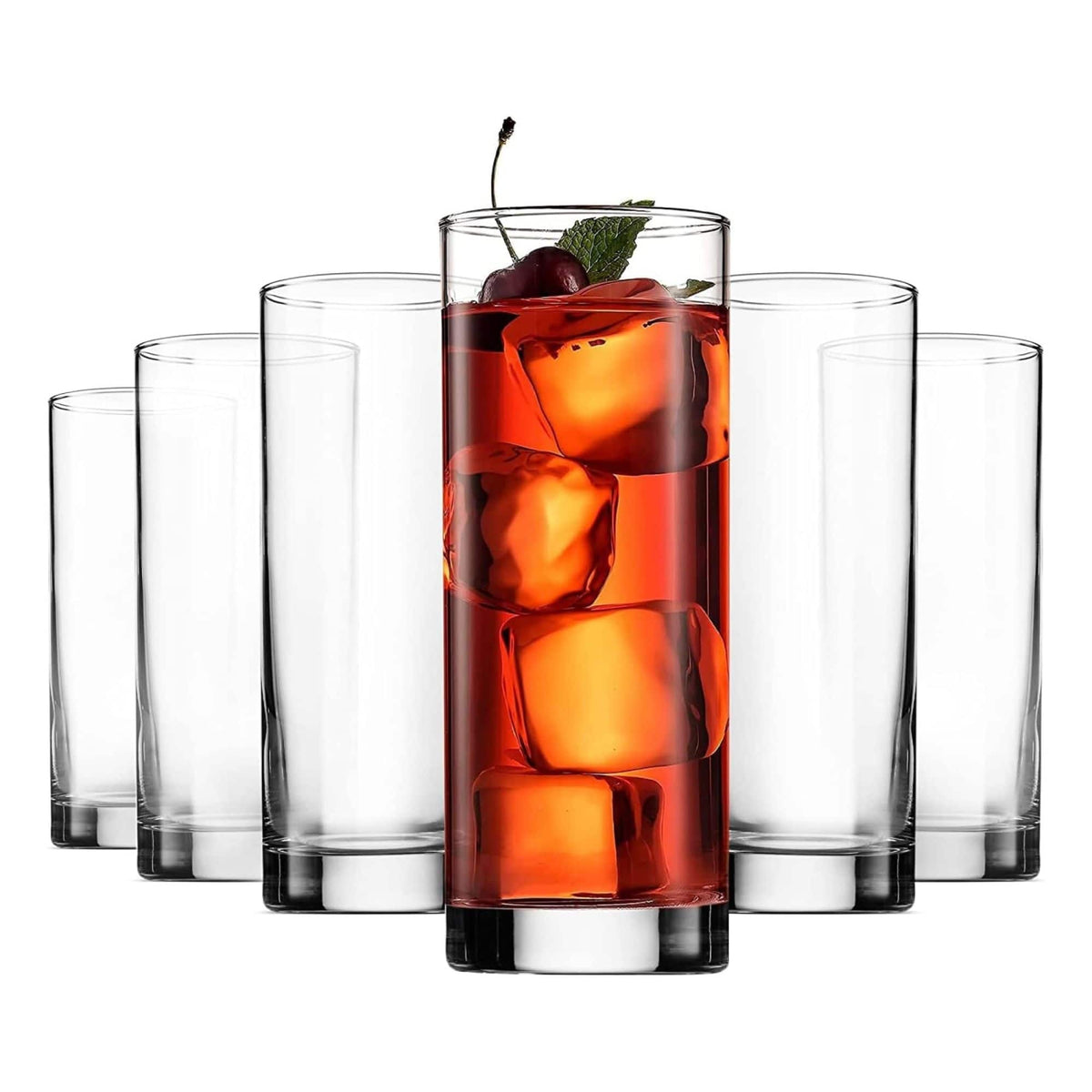 Bormioli Rocco - Cortina Cooler Glasses, 13.5 Oz, Set of 6, Dishwasher Safe - Clear