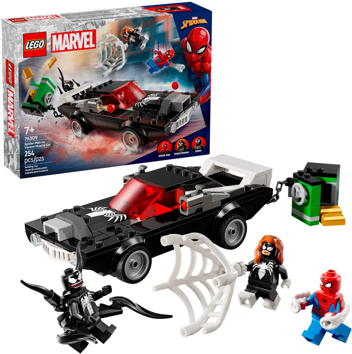 LEGO - Marvel Spider-Man vs. Venom Muscle Car Building Toy 76309