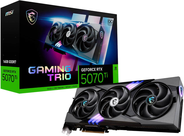 The text on the image is grouped and corrected as follows:

"MSI Gaming GeForce RTX Trio 5070T 5070T 8GB GDDR6 Graphics Card (Boxed) - 16GB GDDR7 Gaming GeForce RTX 2080 Ti - 11GB GDDR6 Graphics Card (Boxed) - 16GB GDDR7 Gaming GeForce RTX 2080 Ti - 11GB GDDR6 Graphics Card (Boxed) - 16GB GDDR7 Gaming GeForce RTX 2080 Ti - 11GB GDDR6 Graphics Card (Boxed) - 16GB GDDR7 Gaming GeForce RTX 2080 Ti - 11GB GDDR6 Graphics Card (Boxed) - 16GB GDDR7 Gaming GeForce RTX 2080 Ti - 11GB GDDR6 Graphics Card (Boxed) - 16