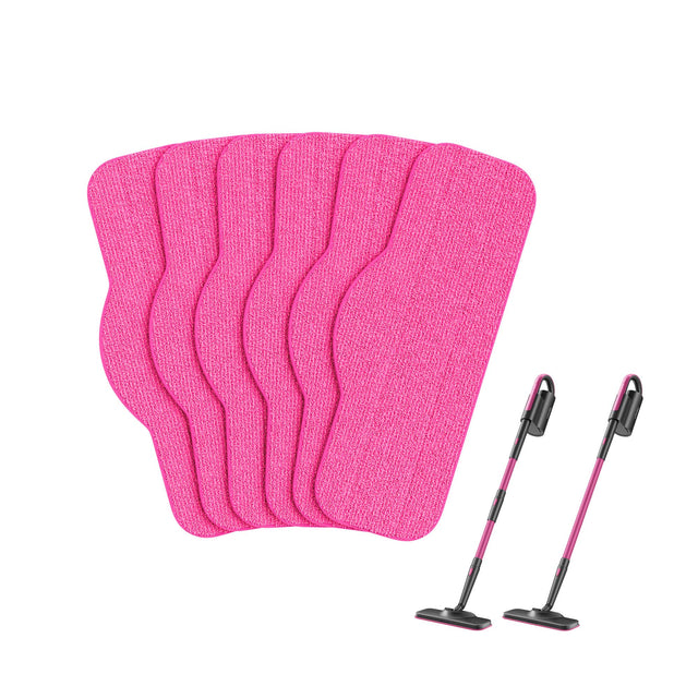 Front. Schenley - Schenley 6-Pack Microfiber Steam Mop Pads, Washable Replacement Pads Compatible with SLFCSM063 & SLFCSM064 & SLFCSC084 - Magenta.