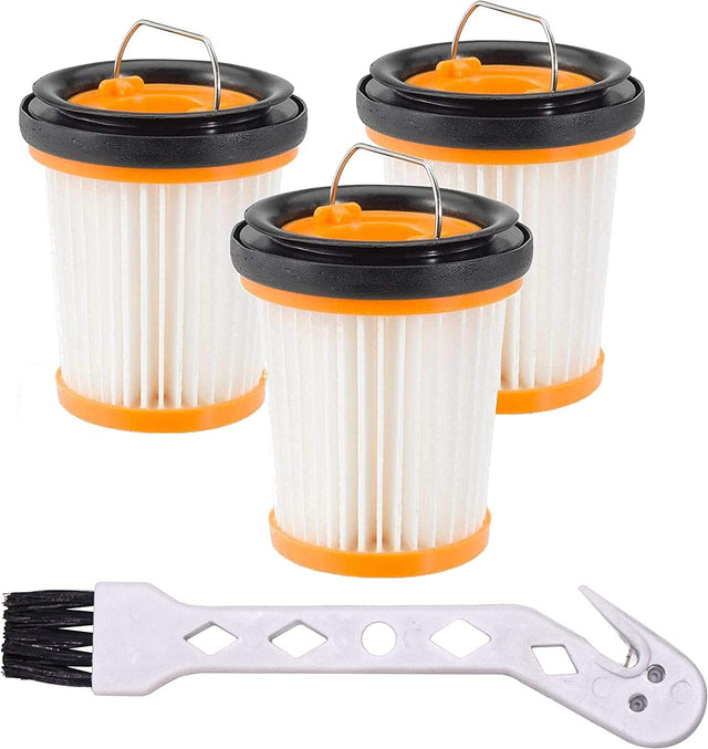 Front. HQRP - HQRP 3-Pack Dust Cup Filter with Brush for Shark ION W1 S87 WV200 WV201 WV205 WV220 Hand Vacs, Replaces XHFWV200.