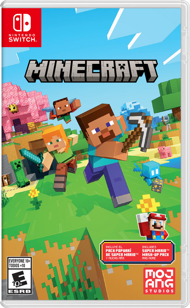 Nintendo Switch. Minecraft: Everyone 10+. Incluye el pack de Super Mario Mash-up. ESRB. Incluye el pack de Super Mario Mash-up. Com ANG Studios.