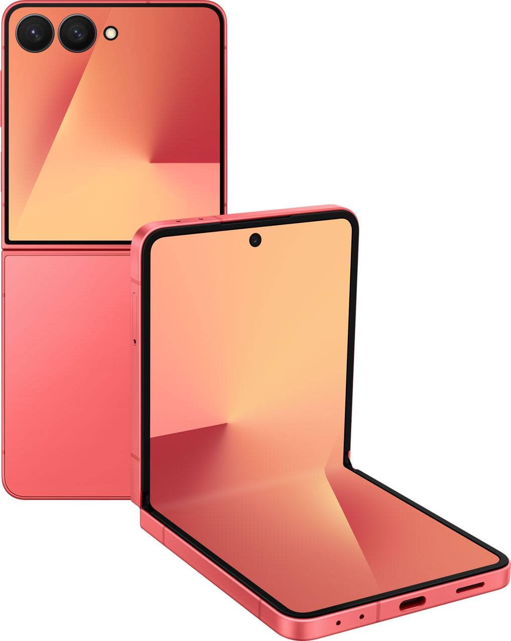 Samsung - Refurbished Excellent - Galaxy Z Flip7 256GB (Unlocked) - Coral Red