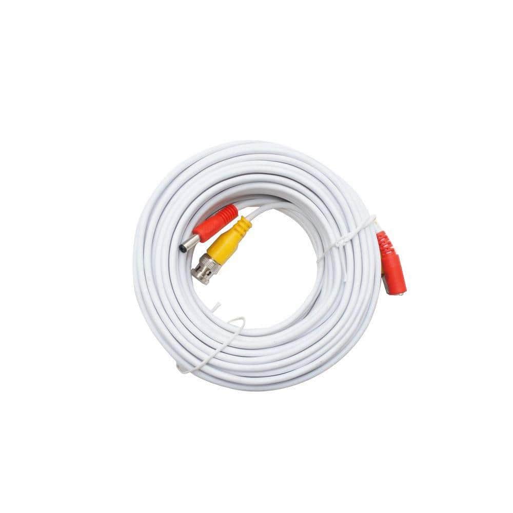 SPT - 150 ft. Premade Premium Siamese Power Video Cable (2-Pack) - White