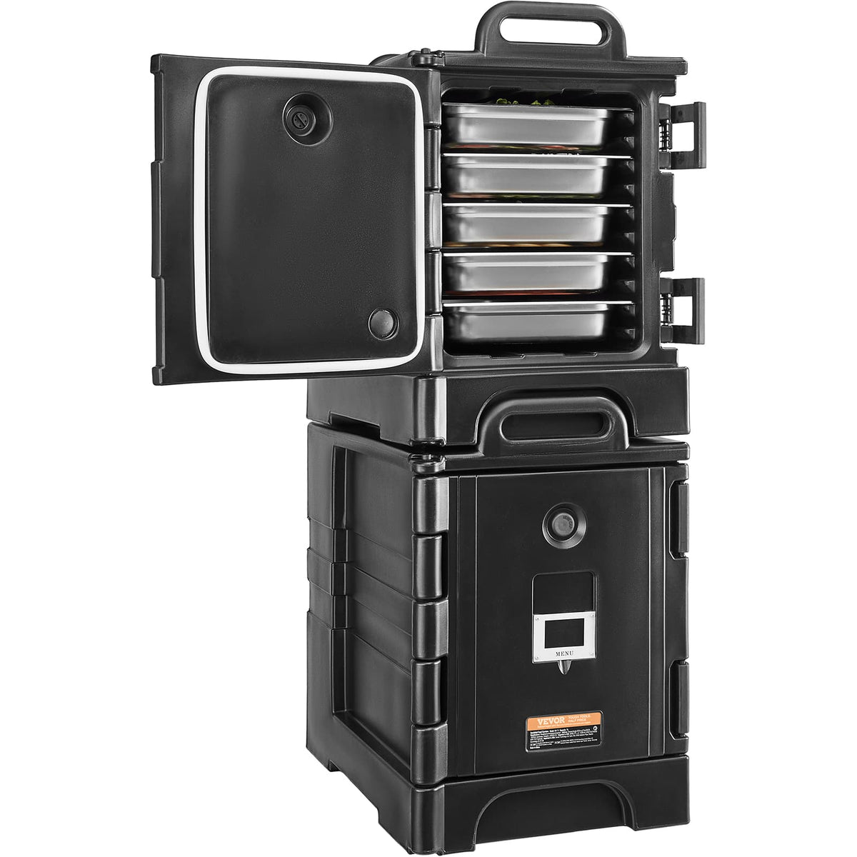 VEVOR - Insulated Food Pan Carrier, 81 Qt x 2 Pack Hot Box for Catering, Food Box Carrier with Double Buckles - Black