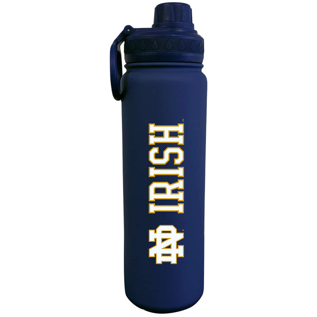 Front. The Fanatic Group - Navy Notre Dame Fighting Irish 24oz. Stainless Sport Bottle - Navy.