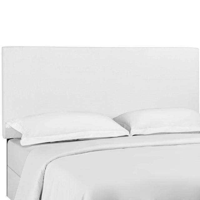 Front. Modway - Taylor Upholstered Linen Fabric Full / Queen Headboard by Modway - White.