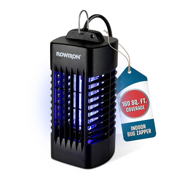 Flowtron - Indoor Bug Zapper 1000V UV Light Mosquito & Fly Trap Plug-In for Home 160 Sq Ft - Black