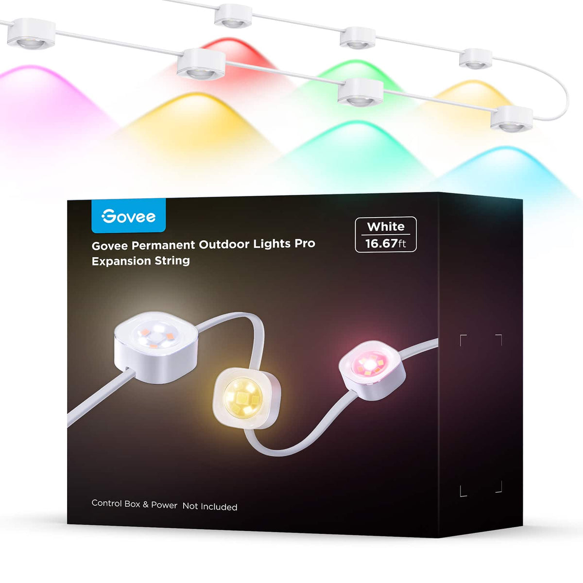Govee - Permanent Outdoor Lights Pro Expansion String - White
