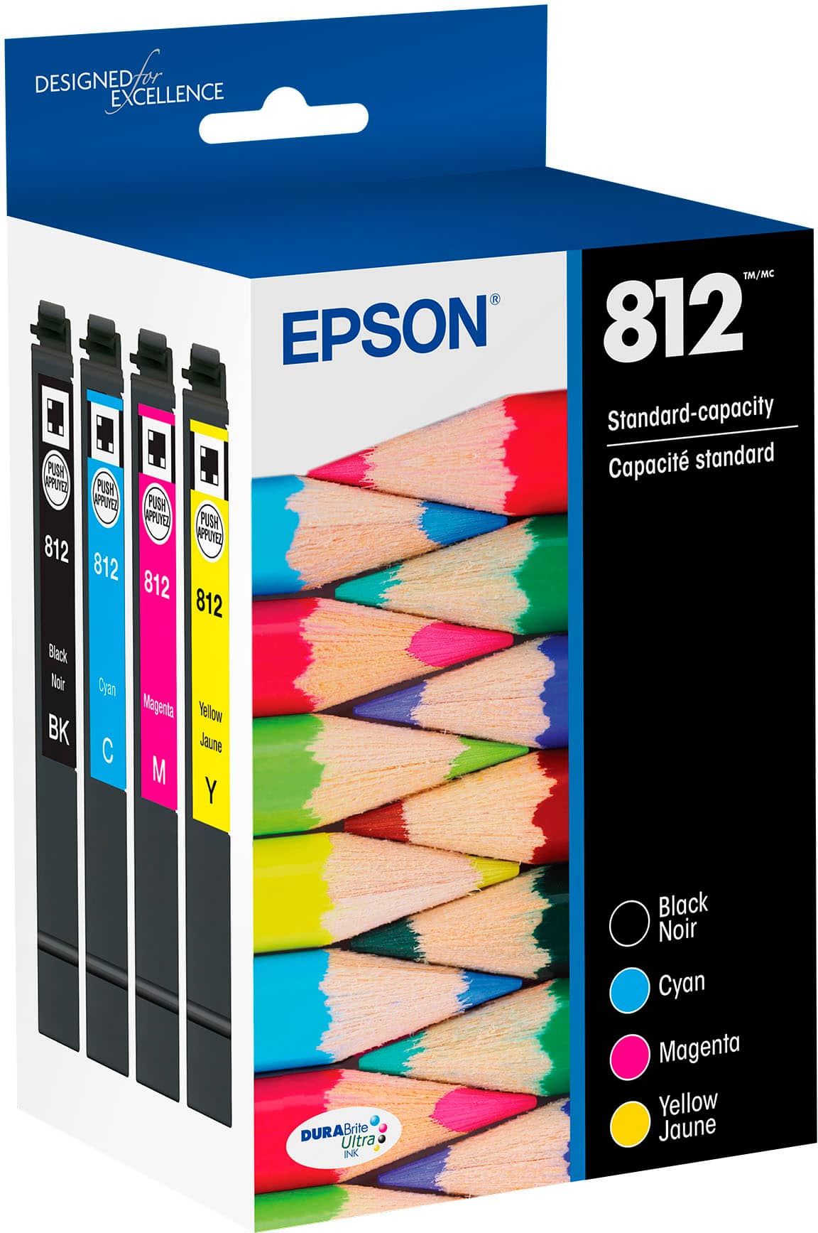 Epson - 812 DURABrite Ultra Ink Standard Capacity Cartridge Combo Pack - Black & Color