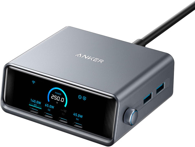 ANKER POWER 250.0W  
C1: 140.0W  
C2: 65.0W  
C3: --W  
C4: 45.0W