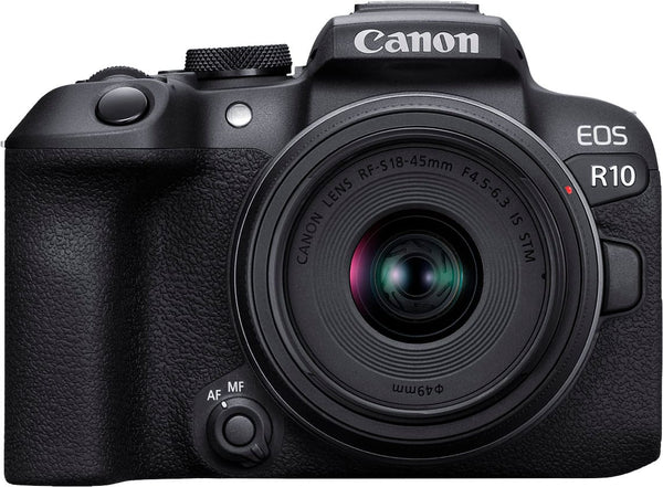 Canon - EOS R10 Mirrorless Camera with RF-S18-45 f/4.5-6.3 IS STM Lens - Black