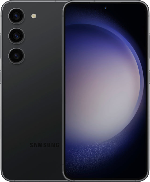 Front. Samsung - Galaxy S23 128GB (Unlocked) - Phantom Black.