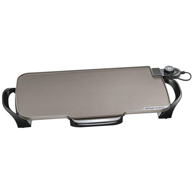 Front. Presto - Presto 22in. Electric Griddle with Removable Handles & Ceramic Nonstick Surface - Black.