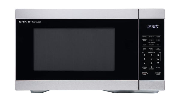 Sharp - 1.1 cu ft Countertop Microwave With Sensor Cooking - Stainless Steel