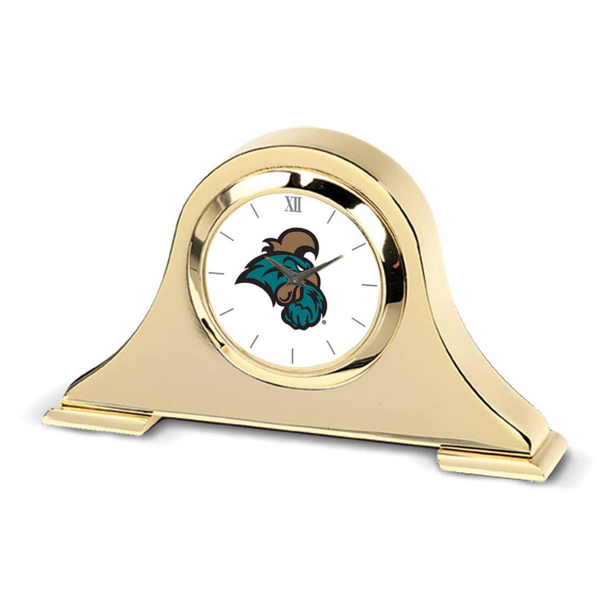 Jardine - Coastal Carolina Chanticleers Team Logo Napoleon Desk Clock - Gold