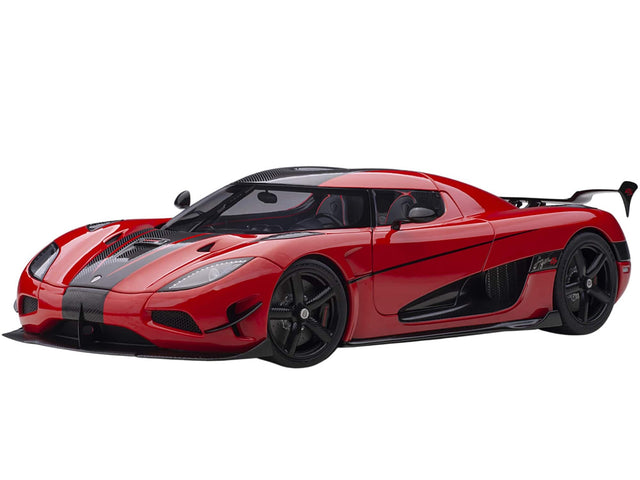 Front. Autoart - Koenigsegg Agera RS Chili Red with Black Accents 1/18  Model Car by Autoart.
