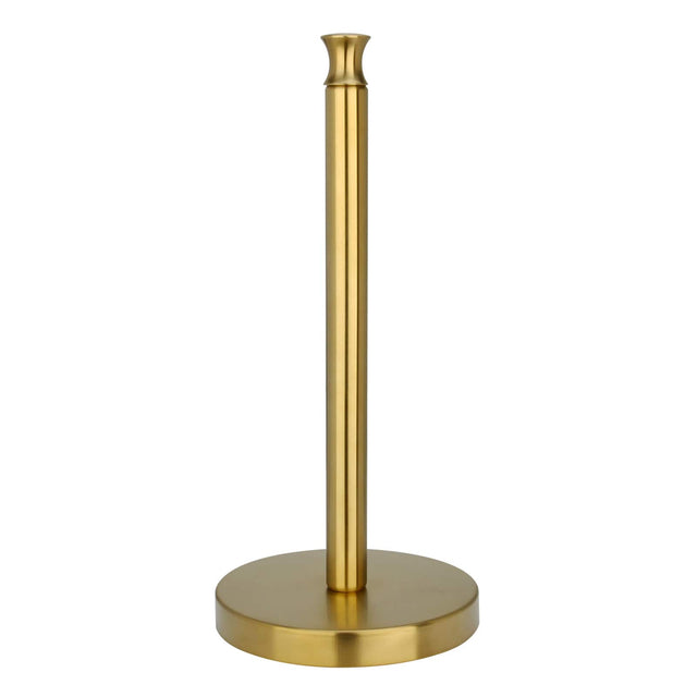 Front. Akicon - Akicon Paper Towel Holder Stand for Kitchen Countertop and Dining Room Table in Brushed Gold - Brushed Gold.